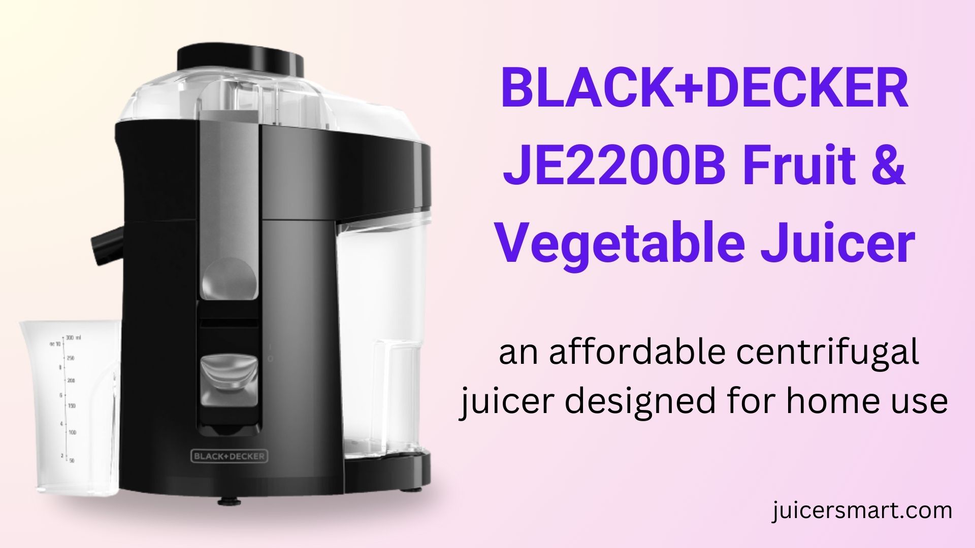 BLACK+DECKER JE2200B Fruit & Vegetable Juicer